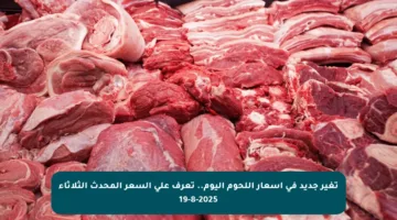 تغير جديد في أسعار اللحوم اليوم.. تعرف على السعر المحدث الثلاثاء 19-8-2025